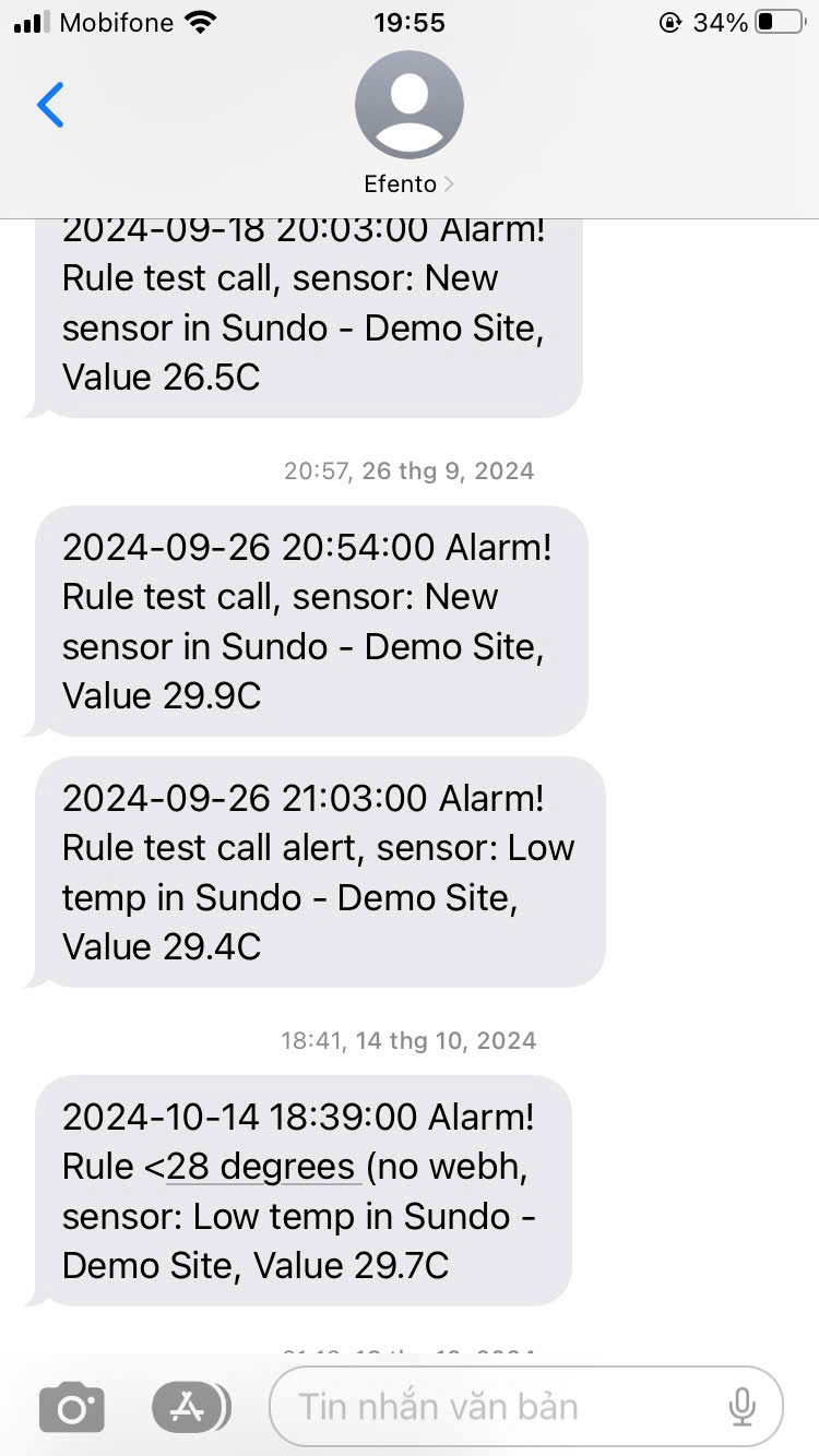 cảnh báo nhiệt độ kho lạnh qua tin nhắn sms