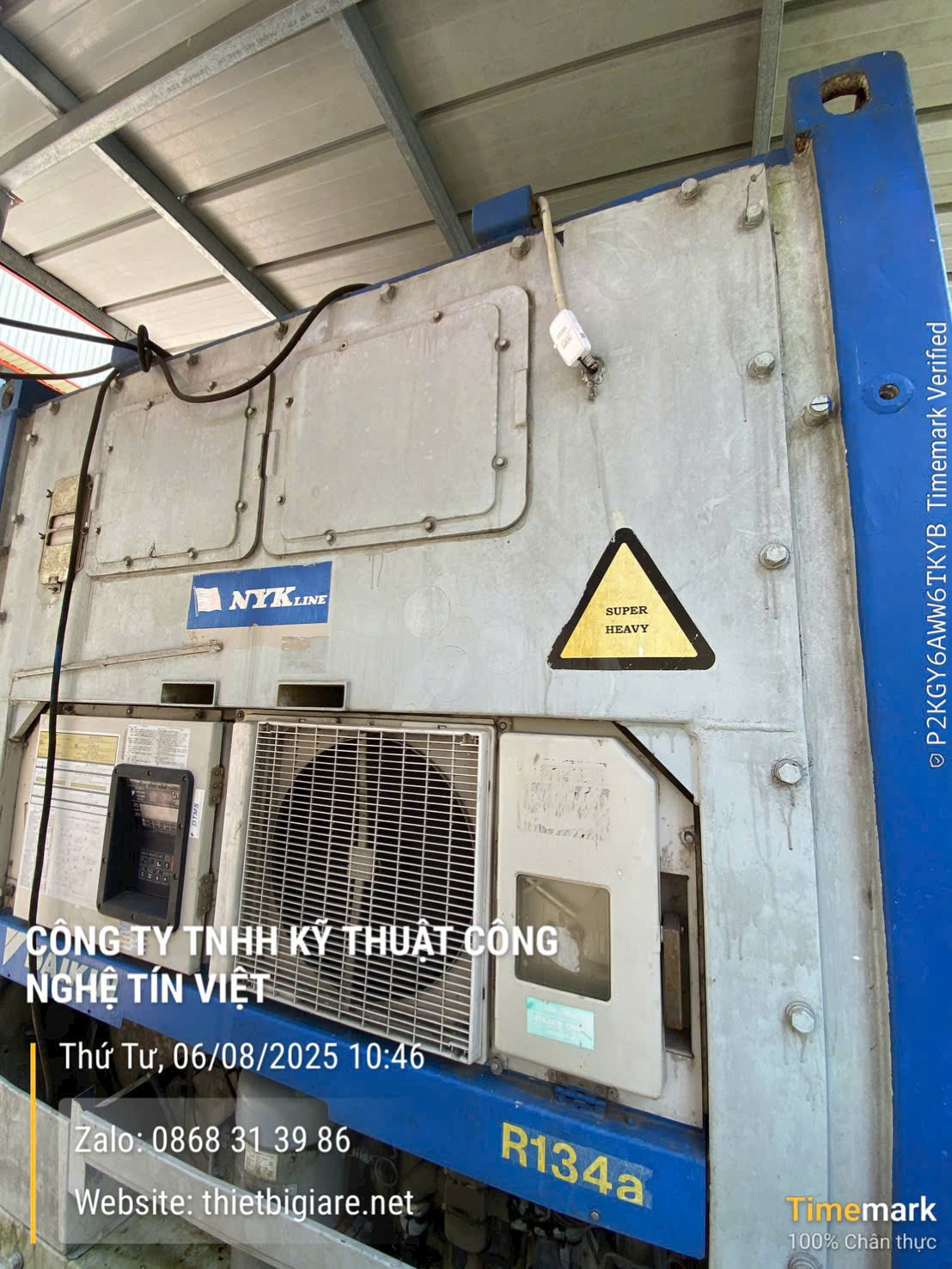 lắp đặt bộ cảnh báo nhiệt độ cho kho lạnh container