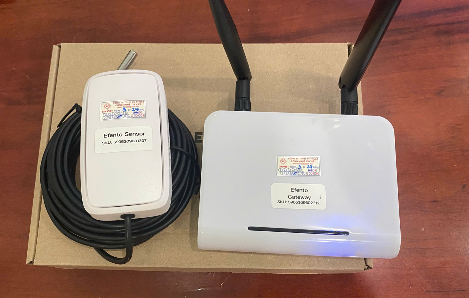 Bộ ghi nhiệt độ và gateway efento