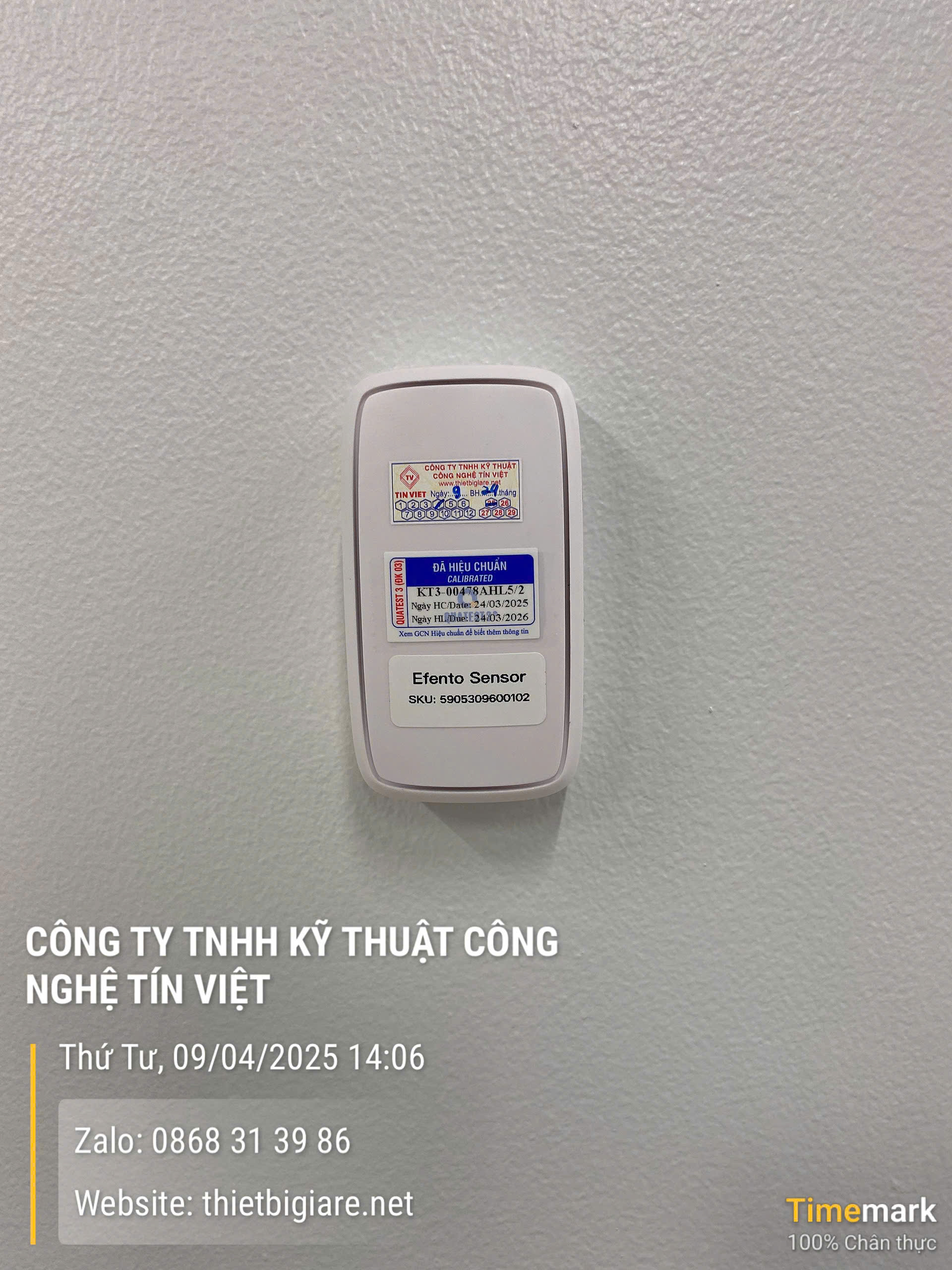 Cảm biến không dây sử dụng nguồn Pin