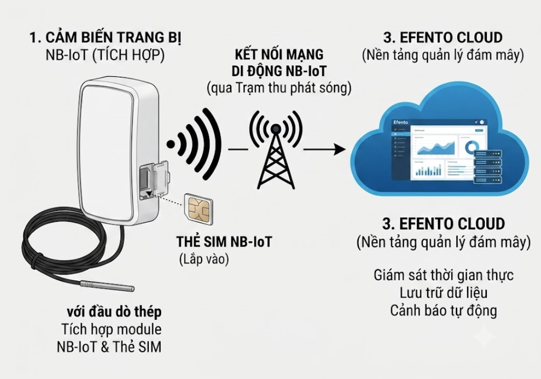 Kết nối trực tiếp tới máy chủ qua sim