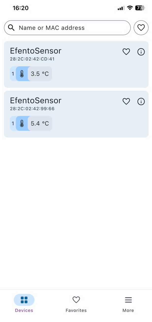 Xem và lấy dữ liệu nhiệt độ từ bộ ghi bằng app điện thoại