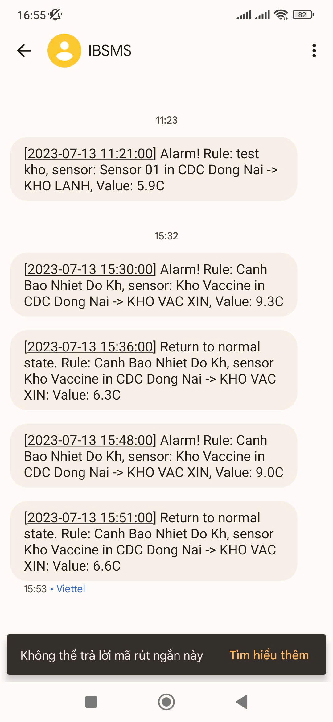 Cảnh báo nhiệt độ cao qua tin nhắn SMS