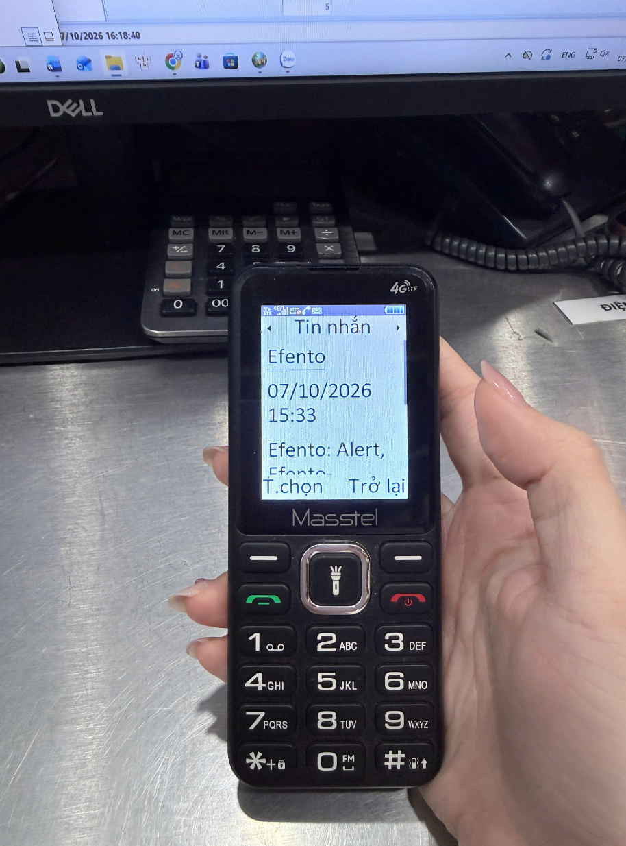 Cảnh báo qua tin nhắn SMS đến số Hotline của bệnh viện