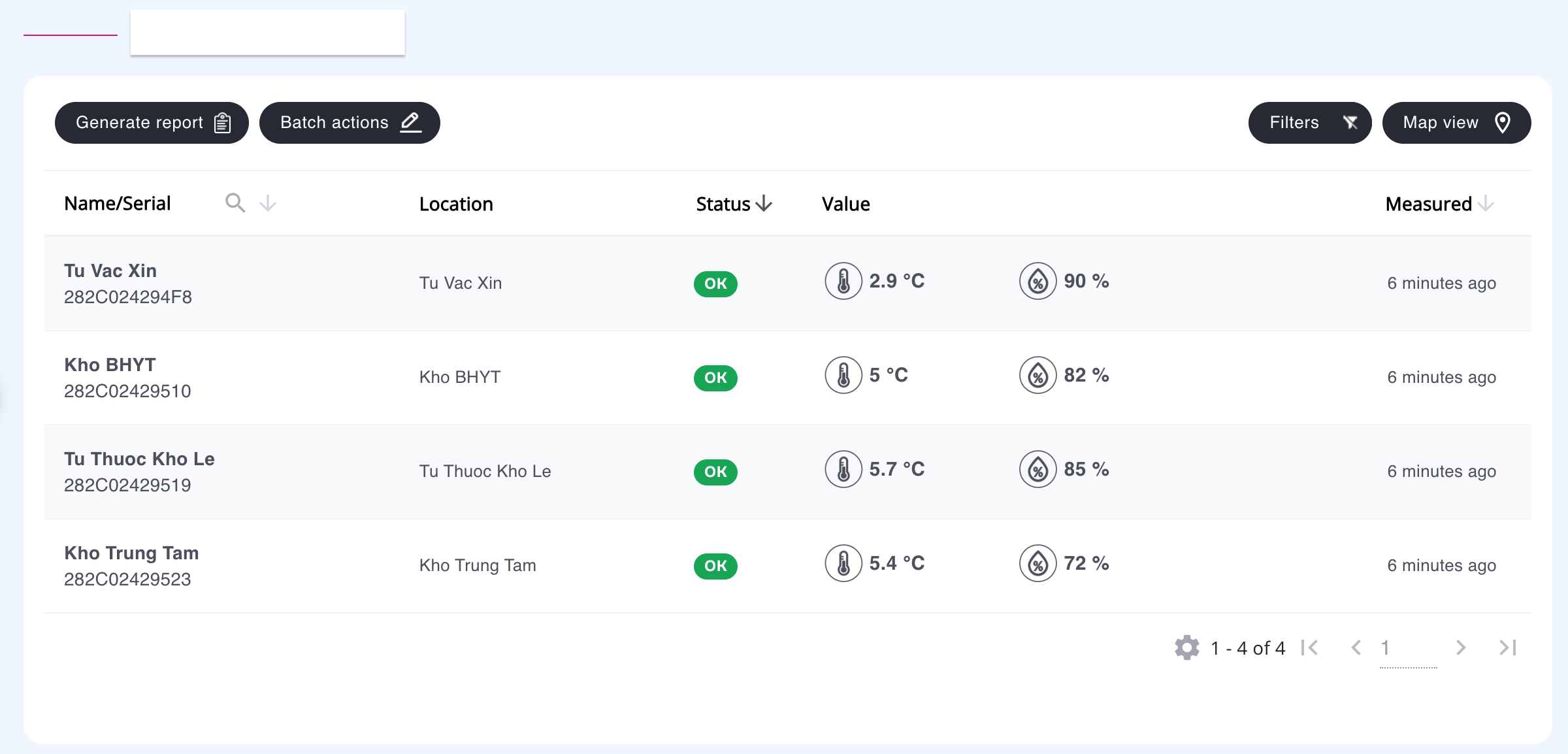 Xem nhiệt độ độ ẩm online từ xa